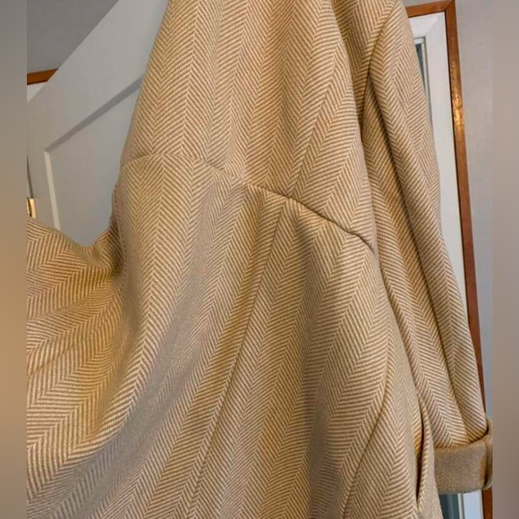 Classic Grey Herringbone Blazer Jacket Coat - Picture 10 of 12